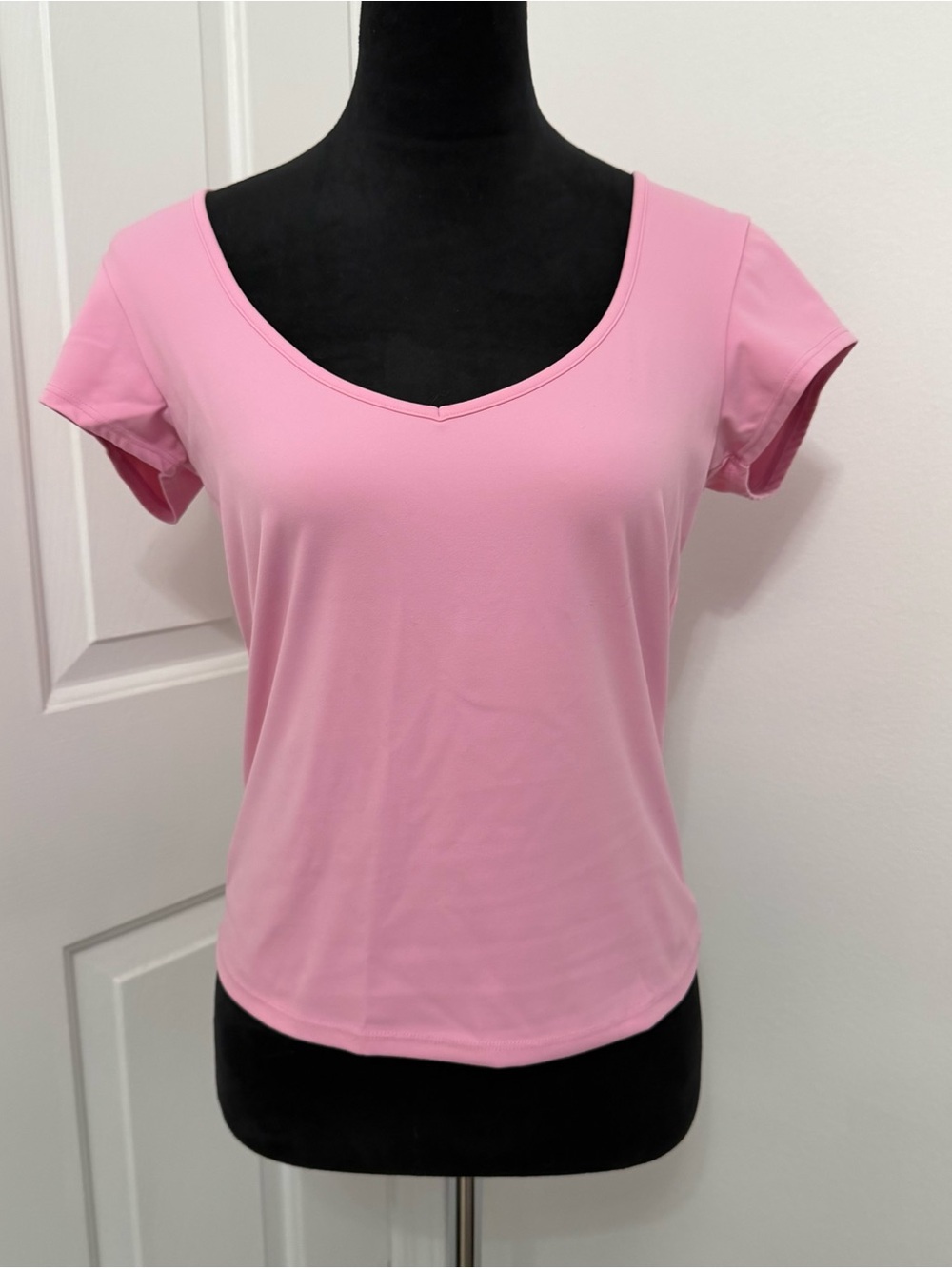 Garage Pink Scoop Neck Short Sleeve Tee